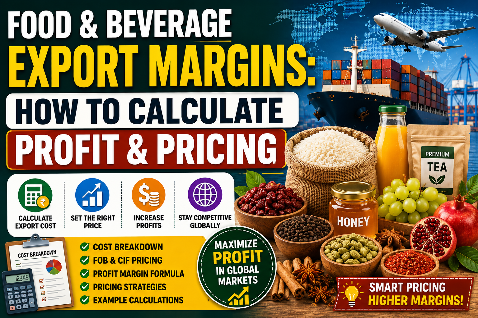 Food & Beverage Export Margins: How to Calculate Profit & Pricing